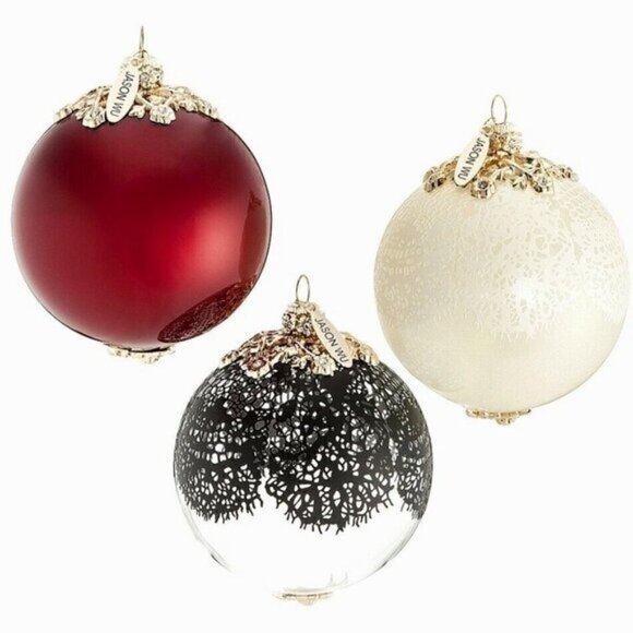 NIB Jason Wu Set of 3 Glass Tree Ornaments Neiman Marcus X Target 2012 Holiday 2 - Picture 1 of 8